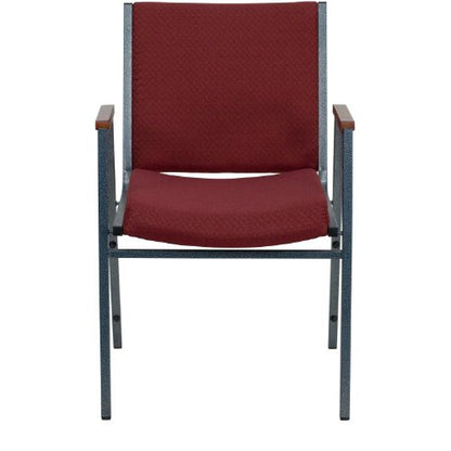 Flash Furniture Hercules Fabric Stack Chair with Arms, Burgundy - color: Burgundy Patterned Fabric, size: Set of 1