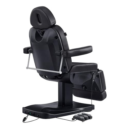 Dir Full Electrical Medical Aesthetic Chair Facial Beauty Bed Podiatry Doctors Office Chair with 3 Motors Ink - color: Black-2pack