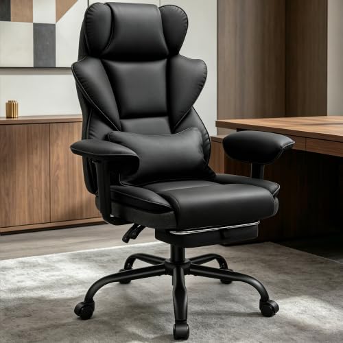 Office Chair, Desk Chair with Soft Adjustable Armrests - color: Black