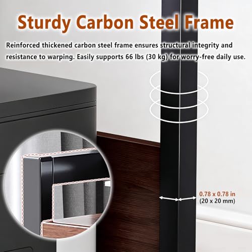 Mobile Printer Under Desk Cart for Documents, Storage Office Machine Stand with Steel Frame, Multi-Tier Shelf for Home Easy-Assemble(4-Tier) - size: 4-Tier