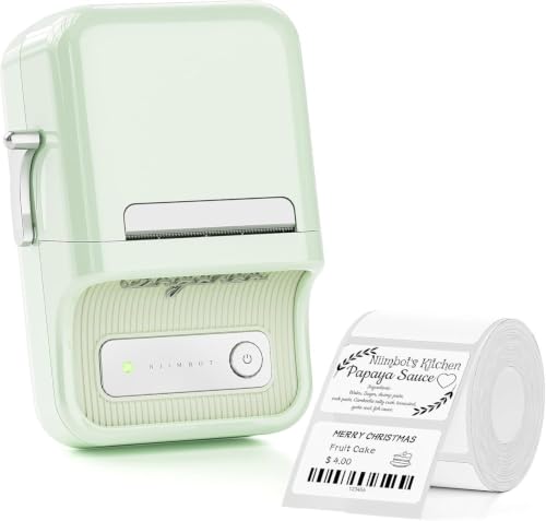 NIIMBOT B21 Label Maker, 2 Inch Portable Inkless Label Machine, Mint Green - color: Mint Green