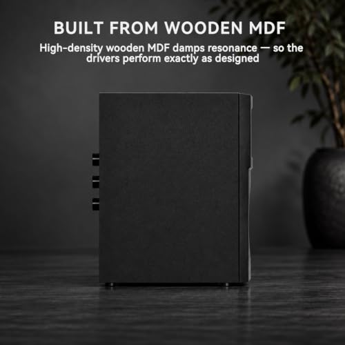 Sanyun SW203 3" 2-Way Active Bookshelf Speakers for Desktop Computer PC - color: Black