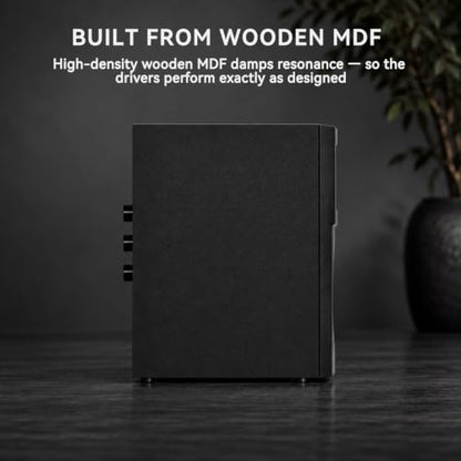 Sanyun SW203 3" 2-Way Active Bookshelf Speakers for Desktop Computer PC - color: Black