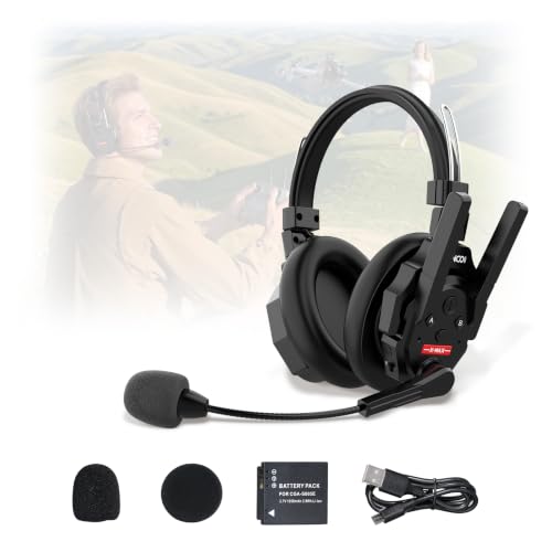 SYNCO XTALK XMAX1 Wireless Intercom Headset System AI Noise 1640ft with BT - color: 1-set, size: Xtalk Xmax