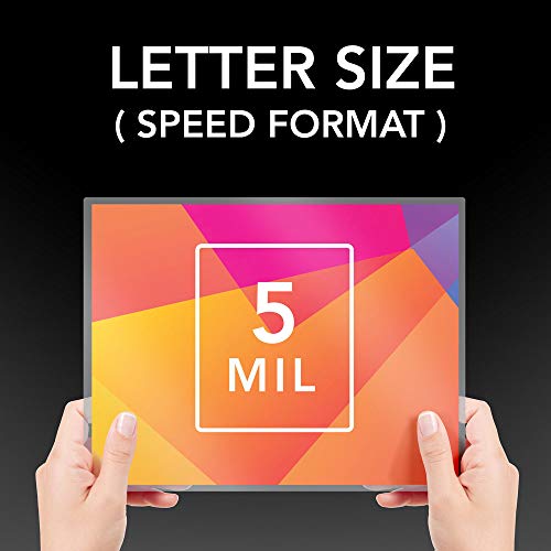 GBC Laminating Sheets, Thermal Laminating Pouches, Letter Size, 5 Mil, Speed Format, HeatSeal UltraClear, 100 Pack (3200587)