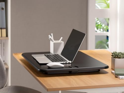 Monoprice Ultra-Slim Single Top Height Adjustable Compact Sit-Stand 26-Inch Desk Converter Riser, Compact Sit Stand Desktop Converter for Monitor or Laptop, Black