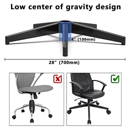 Omyoffice Office Chair Replacement Base, 28" Heavy Duty 2200LBS, Metal - color: Black