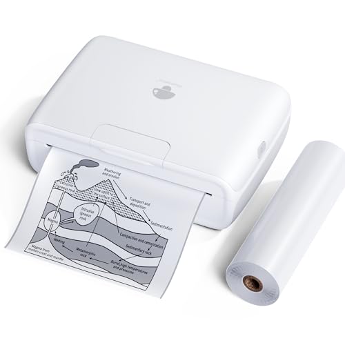 Phomemo M04S 300DPI Portable Thermal Printer, Support 2/3/4 inch Printing - color: White