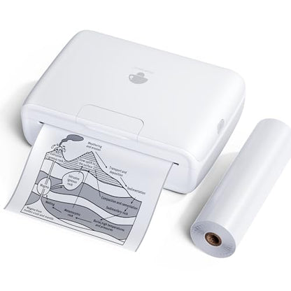 Phomemo M04S 300DPI Portable Thermal Printer, Support 2/3/4 inch Printing - color: White