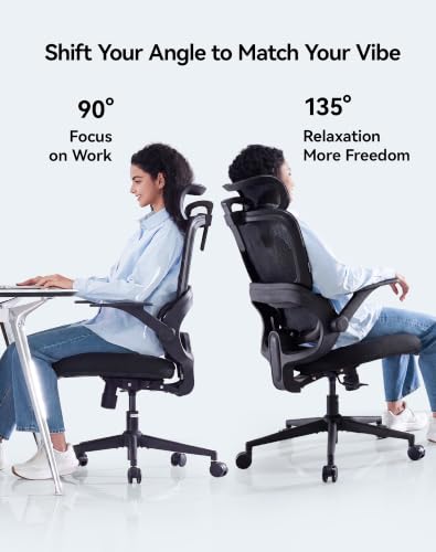 SIHOO B100 SE Ergonomic Office Chair, Desk Chair with Lumbar Support - color: Midnight Black, size: Pack of 1