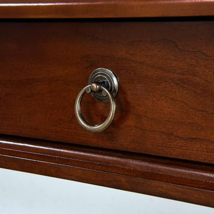 Solid Wood Writing Desk with 3 Drawers, 47"W Large Secretary Table - size: 47.2"W
