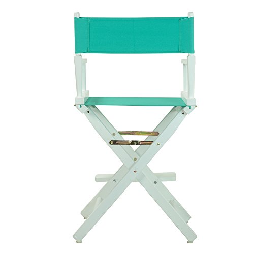 Casual Home 24" Director's Chair White Frame with Teal Canvas, Counter Height