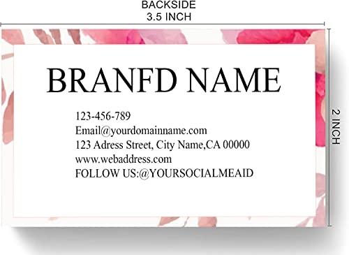 Custom Premium Business Cards 200 Full color - Business Cards can Customize with Your Logo Text, 500 Pcs Size 3.5" X 2" Personalized Name Card No Additional Charge - color: Clear
