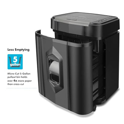 Aurora High Security 120-Sheet Auto Feed Micro-Cut Paper and Credit Card Shredder with 5 Gallon Pullout Basket / 60 Minutes/Security Level P-5 - style: 120-Sheet Auto Feed MicroCut / P5