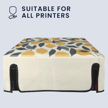 kwmobile Printer Cover for Canon PIXMA G650 / G620 - Flexible Protective Sleeve, Fabric Dust Cover, Fitted Printer Case, Lemons, Yellow/Green/Beige - style: Lemons 06-07-11