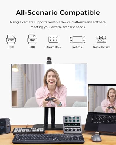 OBSBOT Tiny 3 Lite AI-Powered Spatial Audio 4K Webcam, W Smart Remote 2 - style: Tiny 3 Lite remote