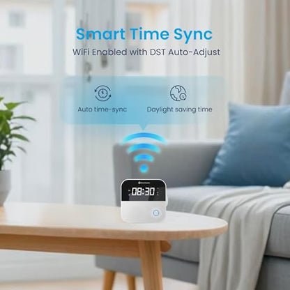 SmartCuckoo Wi-Fi Alarm Clock Radio with Sleep Sounds & Voice Reminder