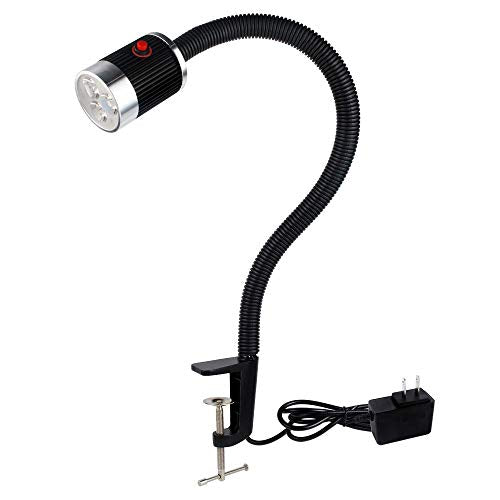 Gooseneck LED Light, Clamp Gooseneck Light 900 Lumen 120 Volt Fixed with C Clamp Industrial Work Lamp for Machine Tools and Lathe - style: Clamp work Light