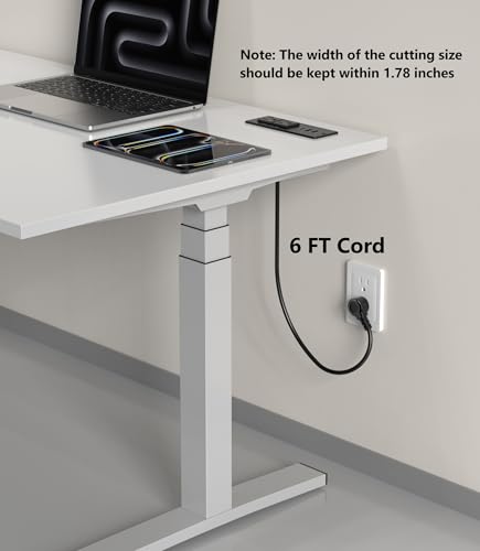 Recessed Power Strip with 2 PD 65W USB C,Flush Mount Outlet | Black, 6FT,Flush Mount Countertop Drawer Outlet, Furniture Hidden Charging Station for Side Table,End Table,2 AC Outlets - color: Black, size: 65W USB-C Ports