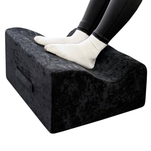 Foot Rest for Under Desk at Work, | Soft Ergonomic Footrest, Support Foot Pillow, Leg Elevation Cushion,Black+AA - color: Black+aa