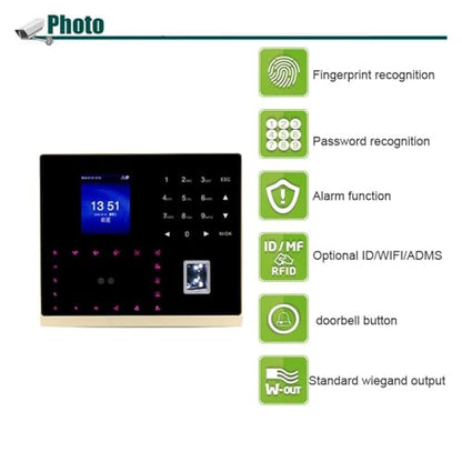 Biometric Face RecognitionTime Attendance System Fingerprint Door Access Control Time Clock for Small Businesses for Offices, Factories, Hotels, Schools and More(Id WiFi adms) - size: Id wifi adms