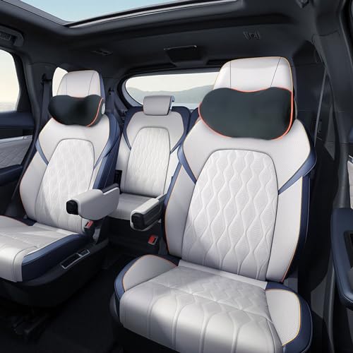 SPRFUFLY Really Comfy Car Headrest Pillow, Soft Car Neck Pillow for Driving - color: Orange