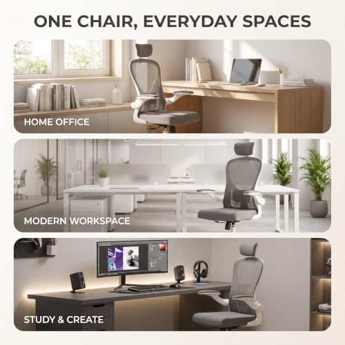 Ergonomic Office Desk Chair High Back Mesh Computer Chair (03Grey, Chair) - color: 03grey