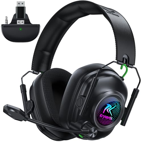 Wireless Gaming Headset for Xbox Series X|S, Xbox One, PC, PS5, PS4, Mac, Switch, 2.4 GHz Wireless & Bluetooth 5.4 Gaming Headphones with Noise Canceling Microphone, 50Hr Battery, 50mm Drivers-Black - color: Black