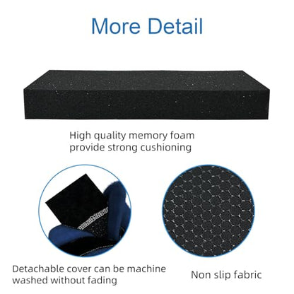 SPRING SEAON Wheelchair Armrest Pads Covers Fuzzy Desk Chair Arm Pads Soft - color: Navy Blue