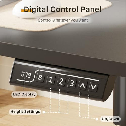 JOY worker Small Electric Stand Up Desk, 40" Whole Piece Height Adjustable - color: Black, size: 40" * 20"