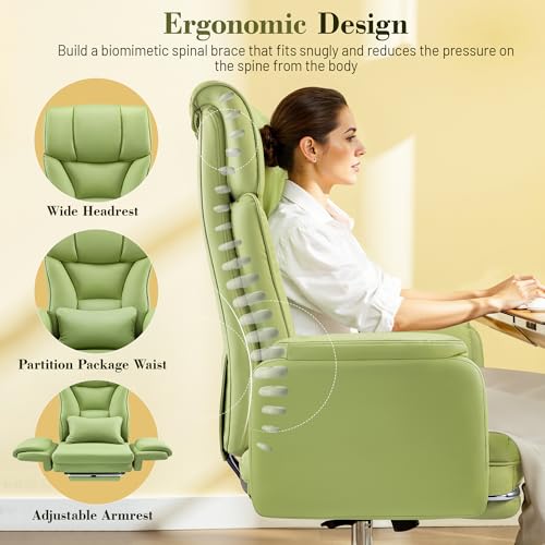 Office Chair, Flip Armrests for Pets Criss Cross Legged,Avocado Green - color: Avocado Green
