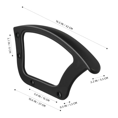 Office Chair Arm Rest Ring Replacement Part 2 Pieces Black