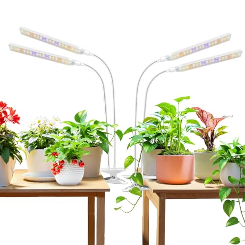 Aumtrly Plant Light Clip on, 2 Pack White, 228 LED Full Spectrum Grow Lamp - color: White - 2 Pack