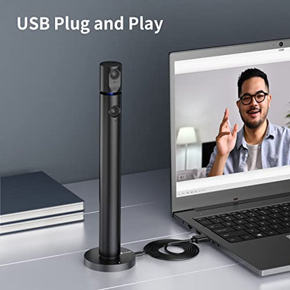 CZUR Halo X Pro Dual Webcam for PC, 1080P Web Camera with Microphone, USB Camera for Computer, 90° View, Plug & Play, Compatible with Windows&Mac, for TikTok/YouTube/Yahoo Messenger