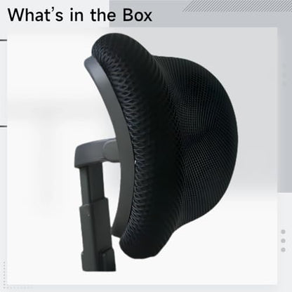 Office Chair Headrest, Ergonomic Desk Chair Neck Support Attachment, No Drilling, Easy to Install, Adjustable Height, 11 x 7.1 in / 28 x 18 cm, Black