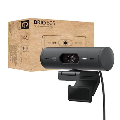 Logitech Brio 505 Full HD 1080p Business Webcam with Auto Light Correction