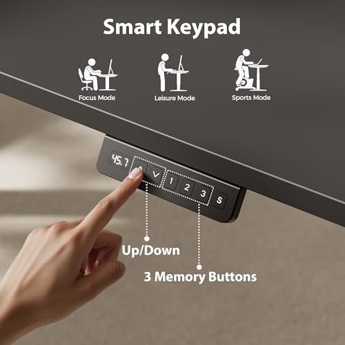 Agilestic 73 x 61 Inch L Shaped Electric Standing Desk, Black - color: Black, size: 73x61 Inch