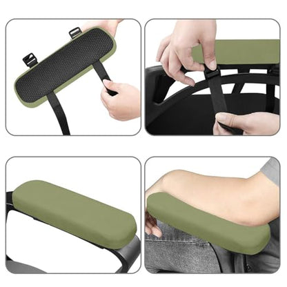 MOSISO Chair Armrest Pads, Home/Office Chair Arm Rest Covers, Olive Green - color: Olive Green
