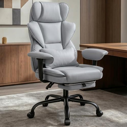 Office Chair, Desk Chair with Soft Adjustable Armrests - color: Grey