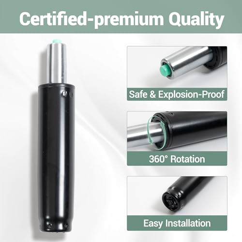 Office Chair Cylinder Replacement, Universal Gas Cylinder, Heavy Duty Hydraulic Pneumatic Gas Lift Piston Fit for Most Office Chairs (10.2" - 14.2")