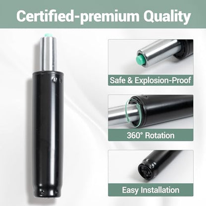 Office Chair Cylinder Replacement, Universal Gas Cylinder, Heavy Duty Hydraulic Pneumatic Gas Lift Piston Fit for Most Office Chairs (10.2" - 14.2")
