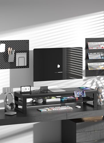 Computer monitor stand (Wireless Charging, Two-layer 700mm) - color: Wireless Charging, size: Two-layer 700mm