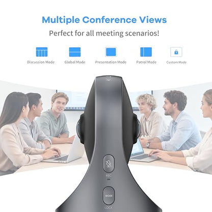 KanDao Meeting Pro 360-degree Video Conference Camera with Microphones and Speakers, AI Tracking, Smart Zooming, Automatic Focus, 4-in-one Standalone Meeting Room Camera System, Wi-fi/HDMI/USB - color: Grey-Black