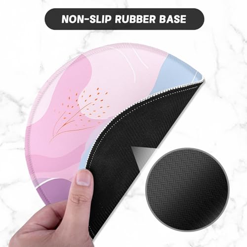 ITNRSIIET Round Mouse Pad with Stitched Edge Premium-Textured Waterproof Non-Slip Rubber Base Desktop Protection Mat Diameter 8.7 inches, Art Style Pattern - color: A02-Art Style Pattern