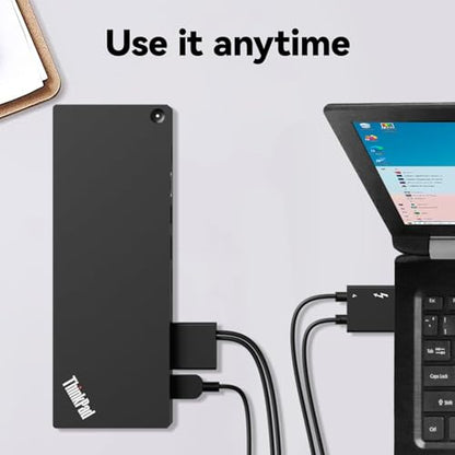 ThinkPad 40B00135 Thunderbolt 4 Universal Docking Station for Lenovo Laptops, 4 External Displays, Power Charging UP to 100W + HDMI 4K Cable + DP Cable+ ITSPWR Cleaning Cloth - style: 135W