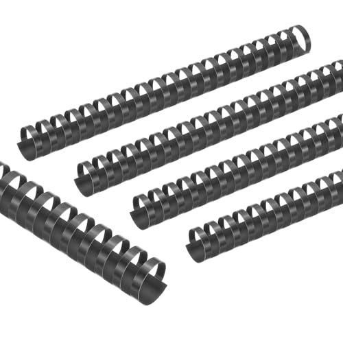 PATIKIL 28mm (1-1/8") Plastic Binding Combs, 10 Pcs 21 Rings Comb Binding Spines 240 Sheet Capacity Letter Size for Binding Paper Sheets Notebook Calendar Picture Album, Black - color: Black, size: 1-1/8"