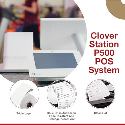 Thermal Paper for Clover Station P100, P500 & Clover Duo C505-50 Rolls - size: 50 Rolls, style: Clover Station
