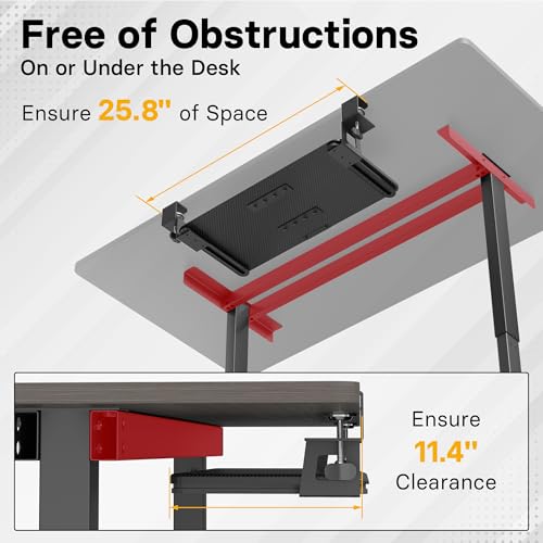 BONTEC KMT01-PJ Under Desk Keyboard Tray, Pull-Out Keyboard & Mouse Platform with C-Clamp, 20 x 11.8 in Space-Saving Ergonomic Slide-Out Drawer, Black Carbon Fiber - color: Black Carbon Fiber, size: 20" x 11.8"