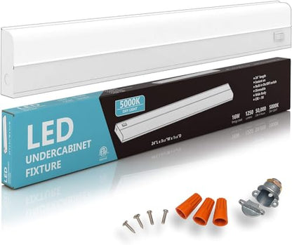 6 Pack 24" Hardwired Under Cabinet Light, 5000K Daylight, ETL, 1250 lm - color: 5000K DayLight, size: 24 INCH 6 Pack