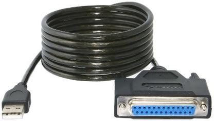 SABRENT USB 2.0 to DB25 IEEE-1284 Parallel Printer Adapter (CB-DB25) | Connects legacy DB25 parallel printers to USB; thumbscrew connectors; IEEE-1284 - size: Parallel DB25 Thumbscrews